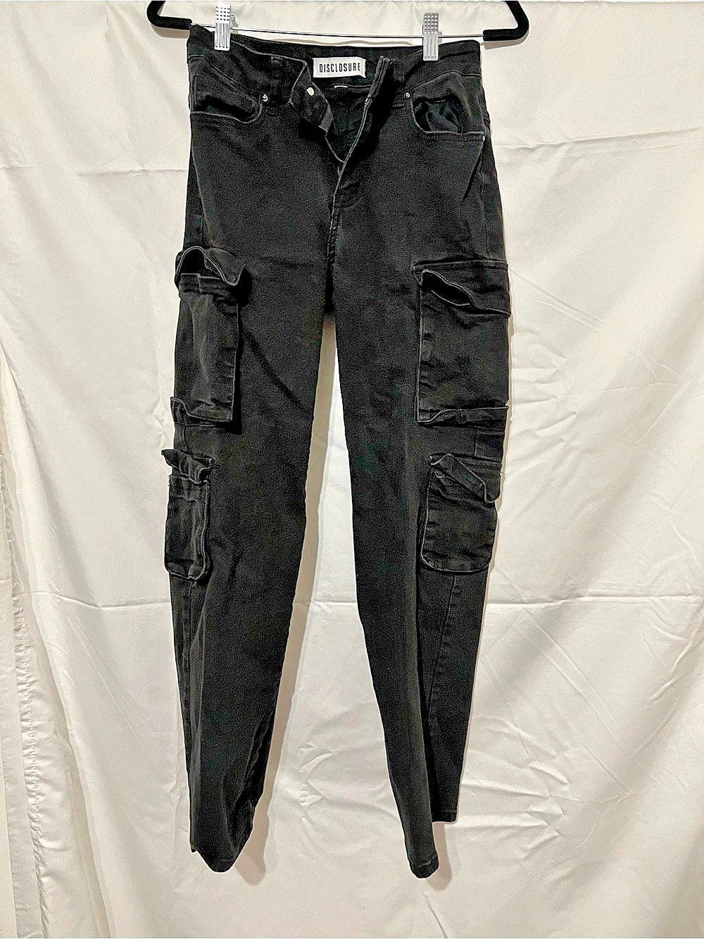 Disclosure Black Cargo Skinny Pants